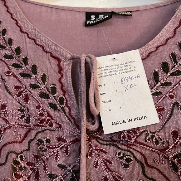 Purple Tunic 100% Rayon XXL NWT - Picture 3 of 6